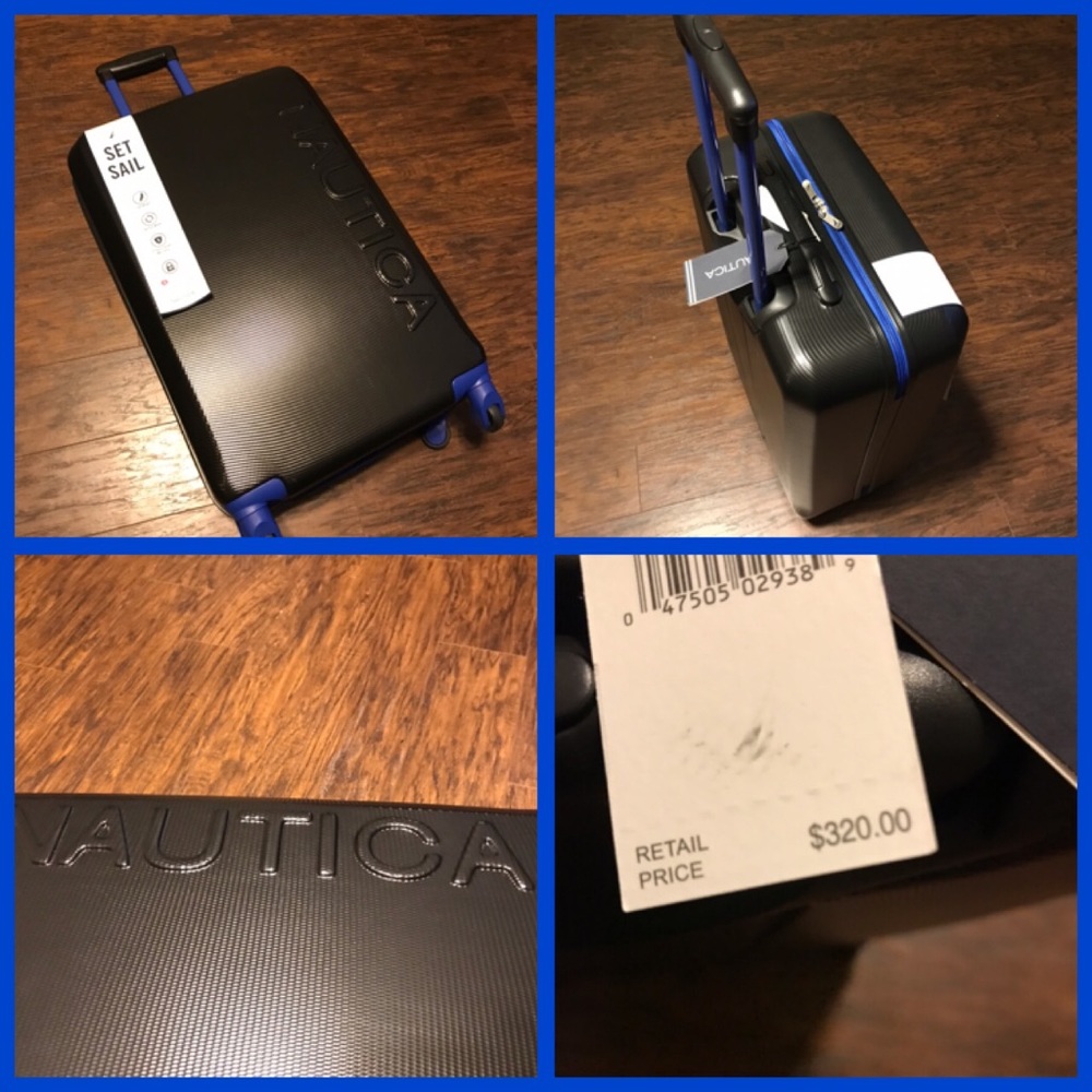 NWT Nautica Luggage New 1 Scratch 24”x17”x10”